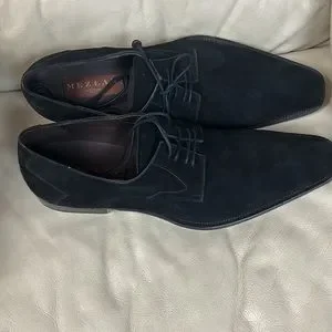 Men’s black suede Mezlan, 10 1/2 Mezlan Valone Hi-Shine/Suede Lug Slip On Black - Sherman  main image 2